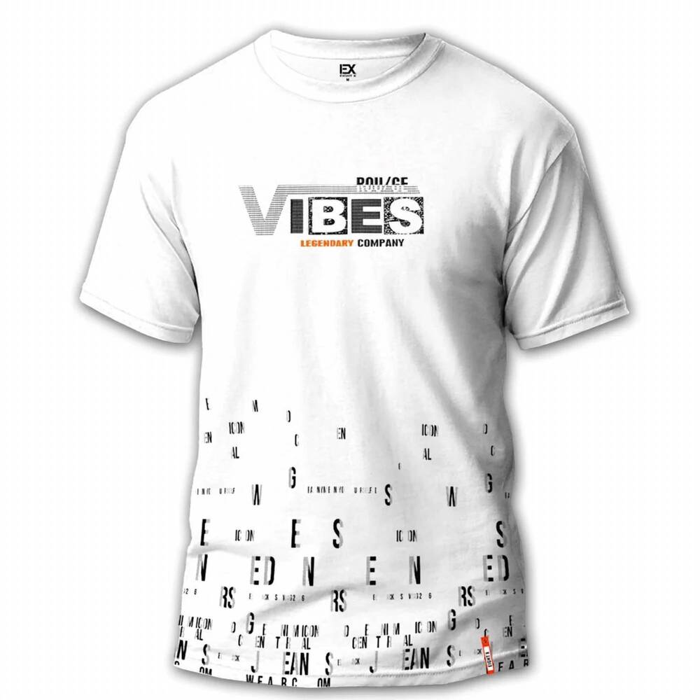 NEW EIGHT X men's vibes street t-shirt in white